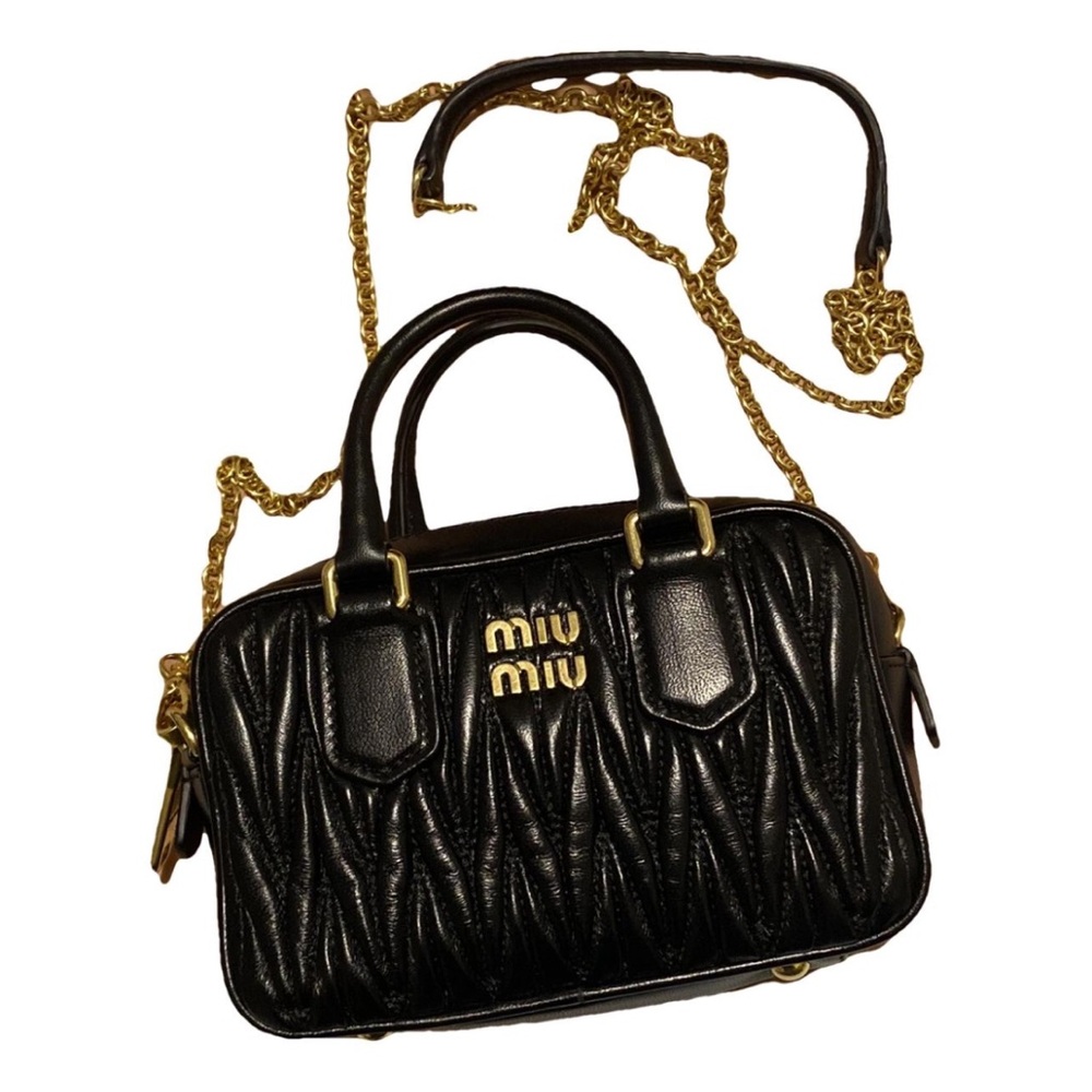 Miu Miu Black Quilted Leather Handbag